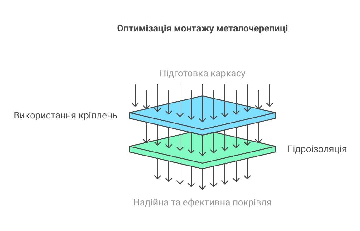 Монтаж метолочерепиці