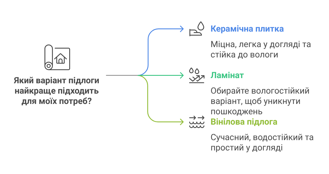 Вибір матеріалів і меблів 