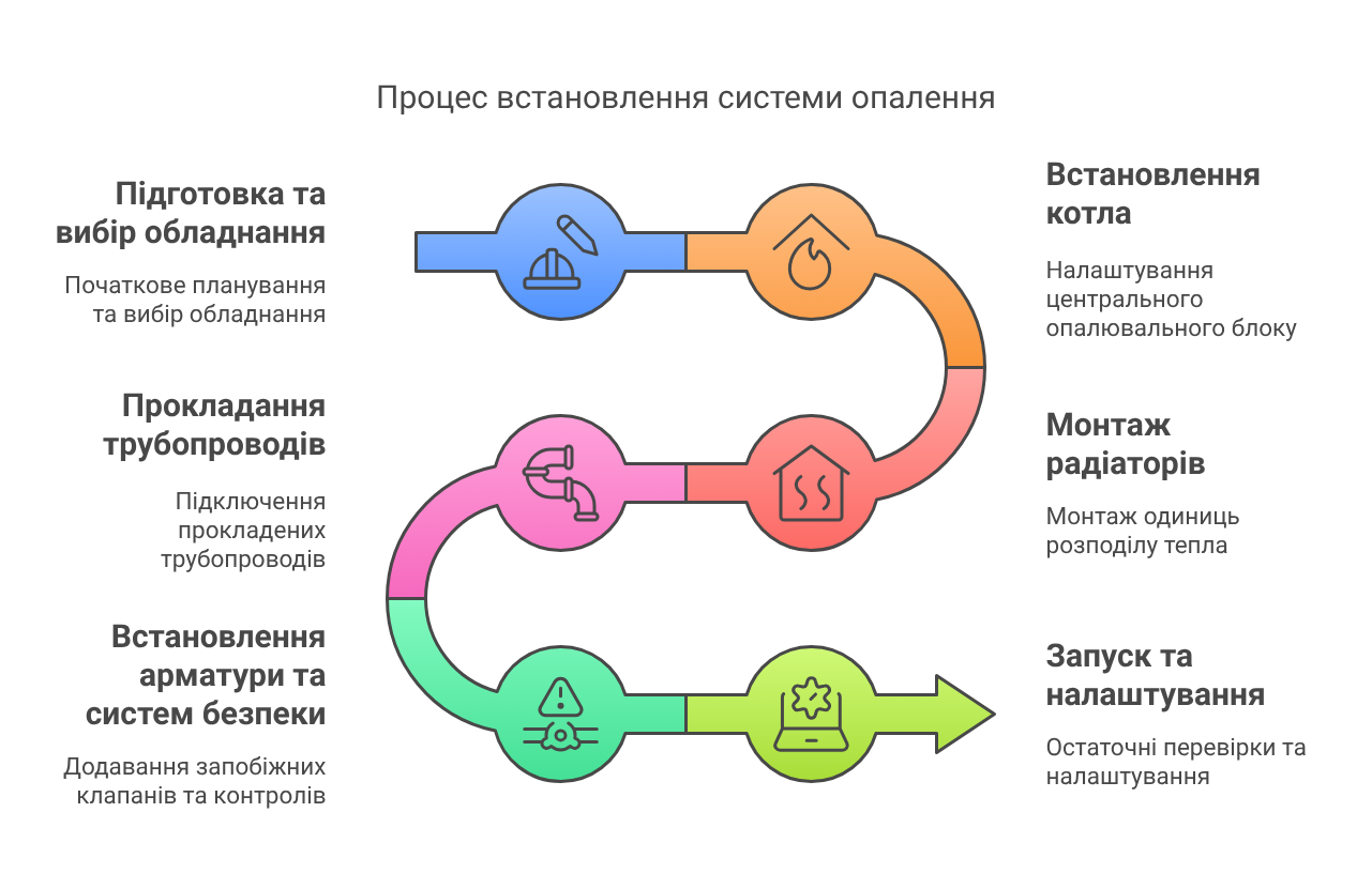 Покрокова інструкція з встановлення парового опалення своїми руками