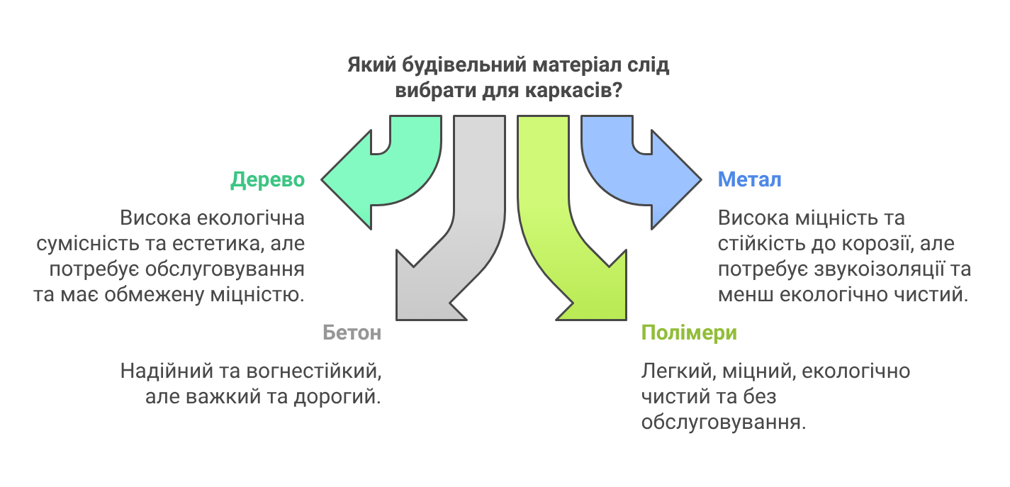 Избор на материали за каркасно строителство схема