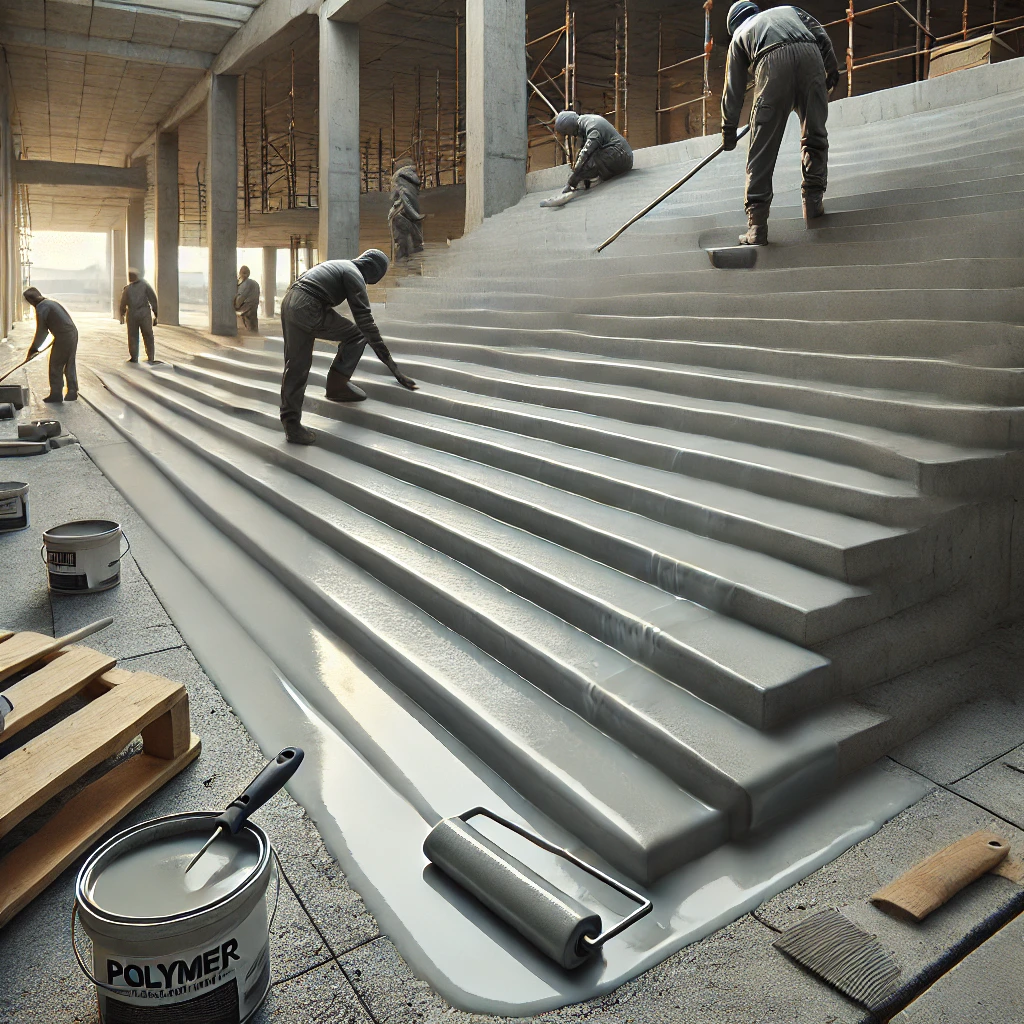 Revêtements polymères pour escaliers en béton