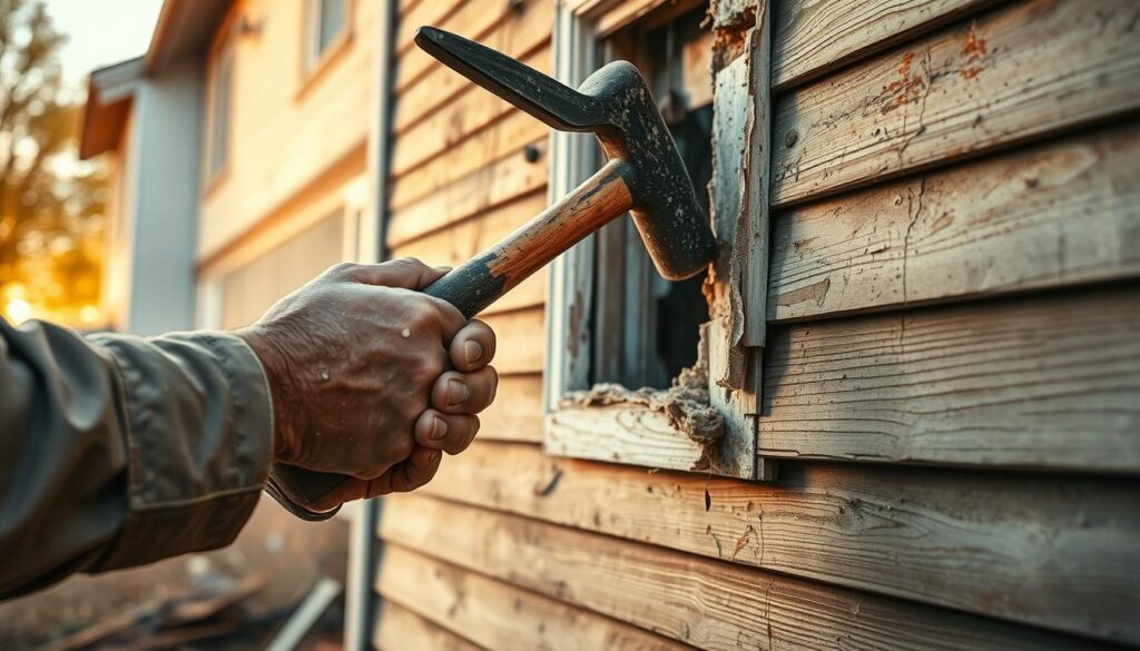 demontering av det gamla beläggningen