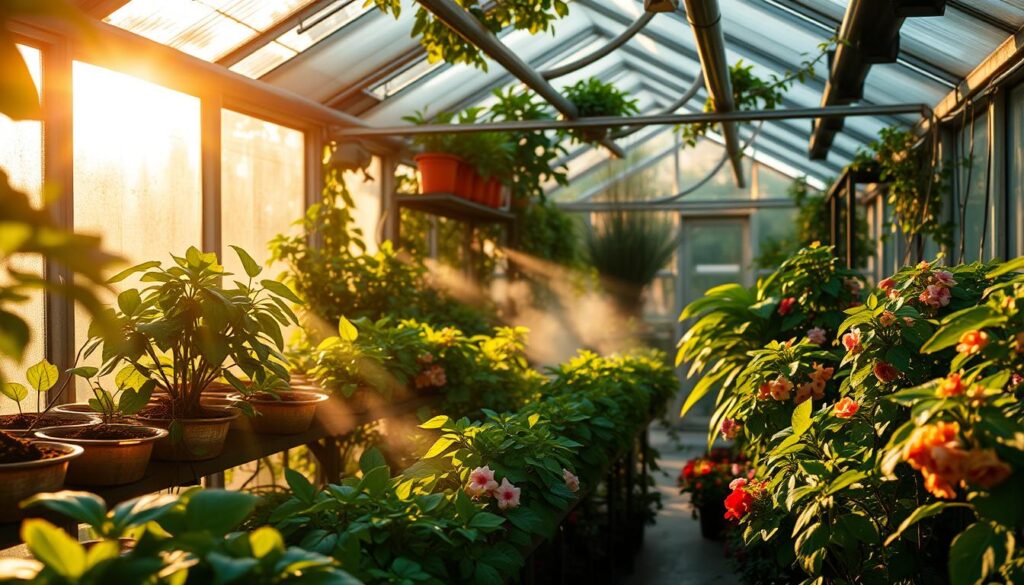 cuidado de las plantas en el invernadero