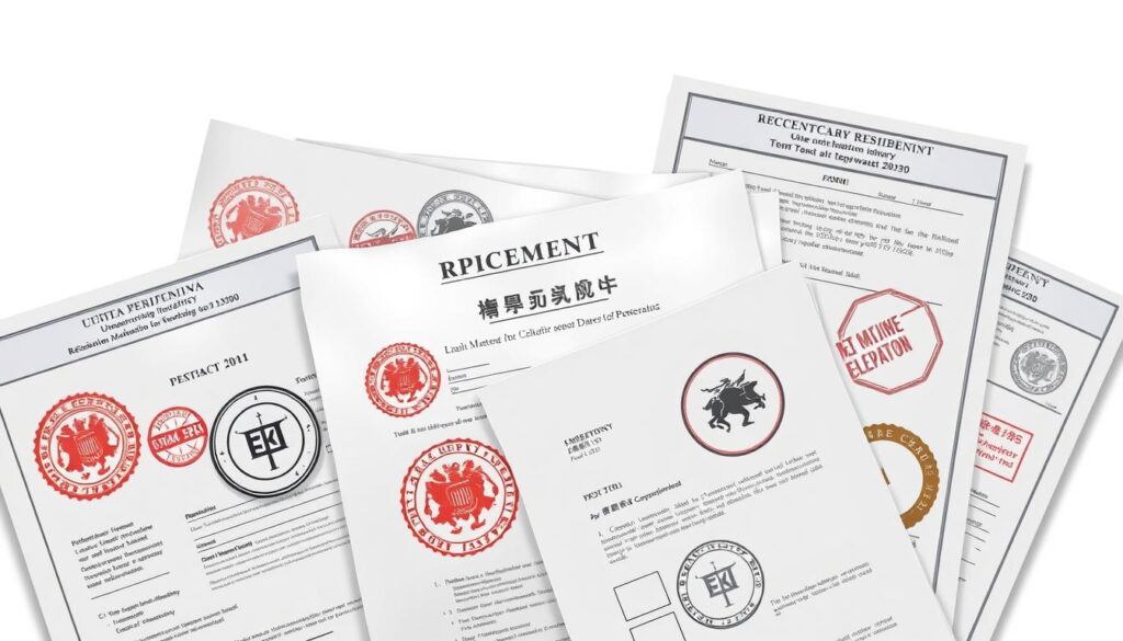 Documents for temporary registration in a dormitory