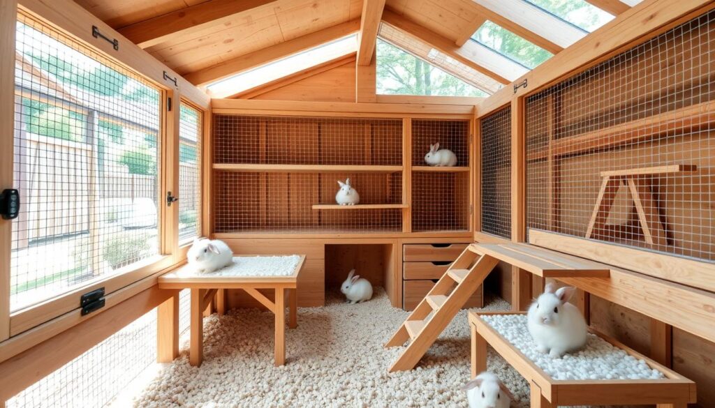 cage pour lapins en bois