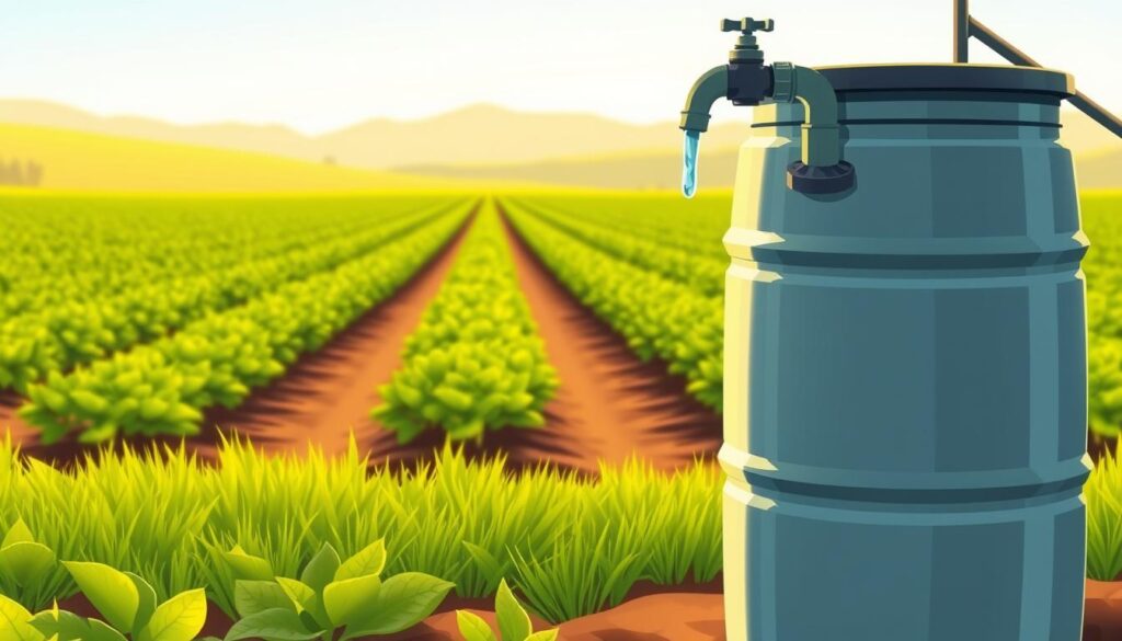 Drip irrigation from a barrel