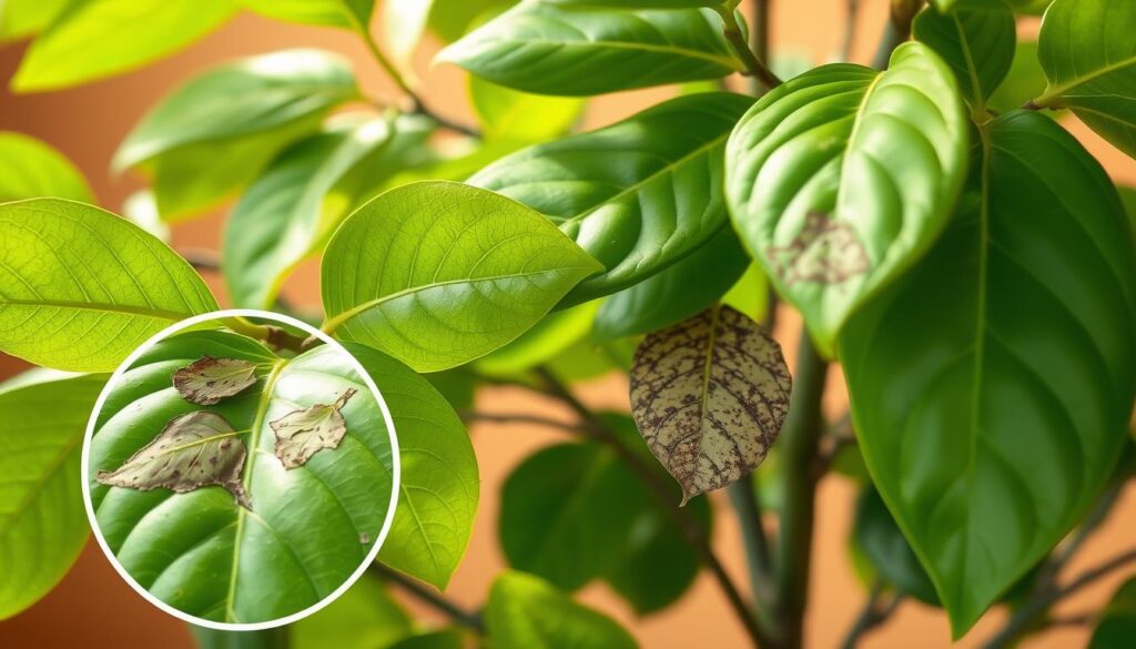 Behandeling van schimmelinfecties van de ficus benjamina