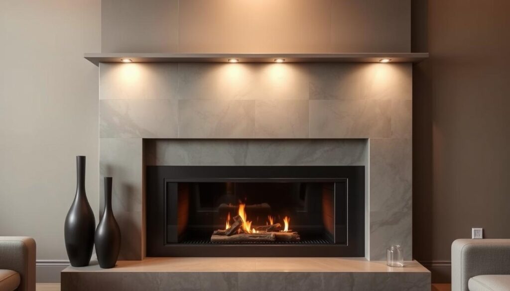 stylish fireplace finishing