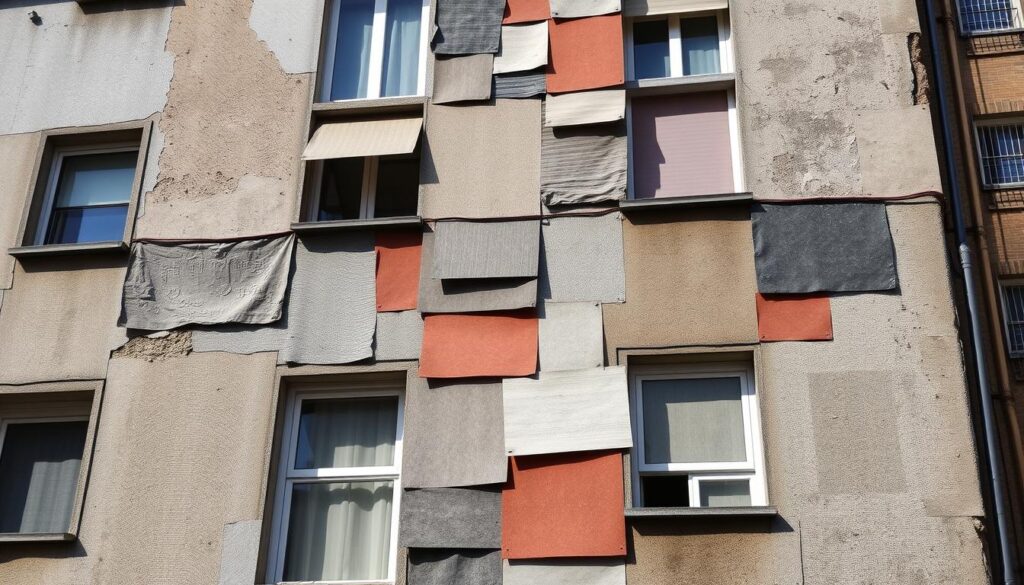 Panneaux thermiques sur la façade d'une maison