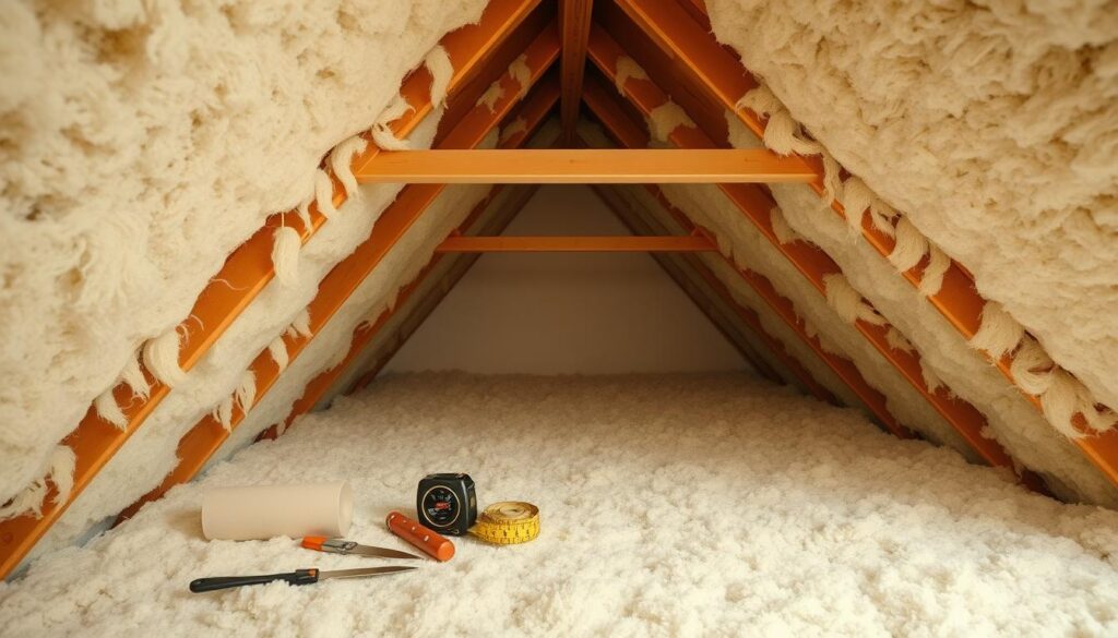 insulating the ceiling with mineral wool