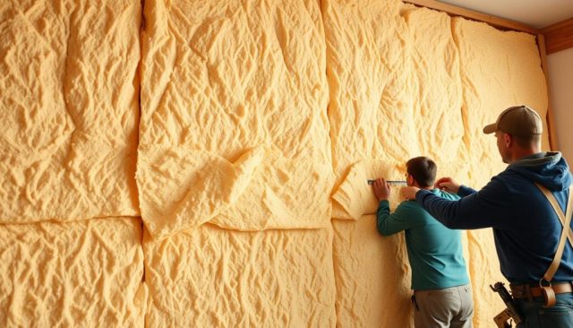 isolatie van muren in een appartement