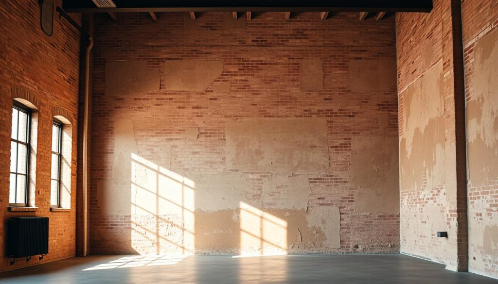 Decorative plaster in loft style