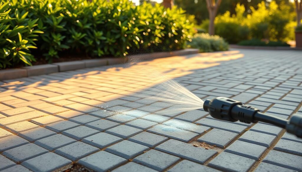 Maintenance of paving tiles