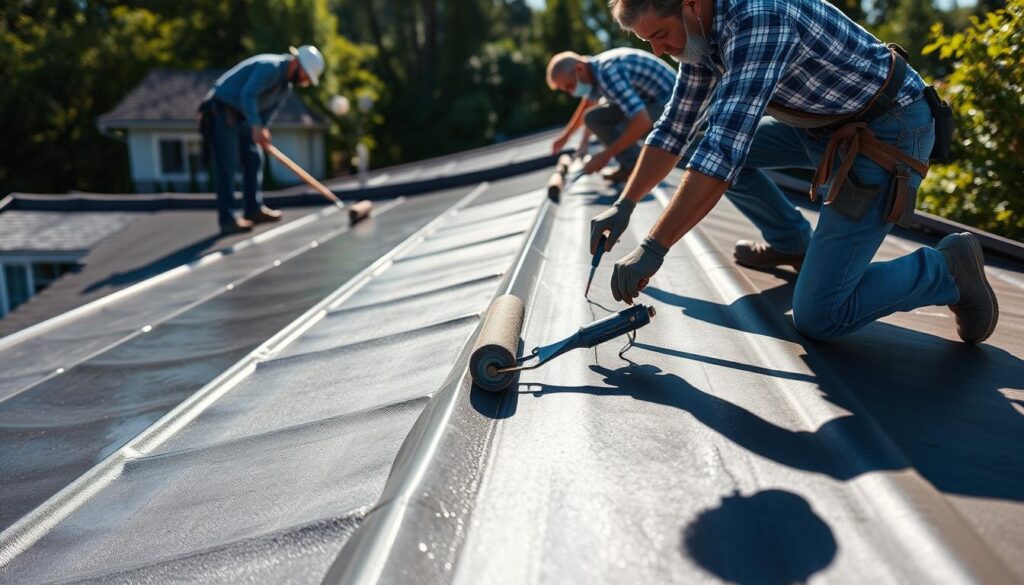 travaux d'étanchéité sur le toit