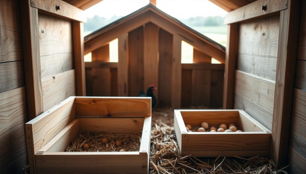 nests for laying hens made by hand