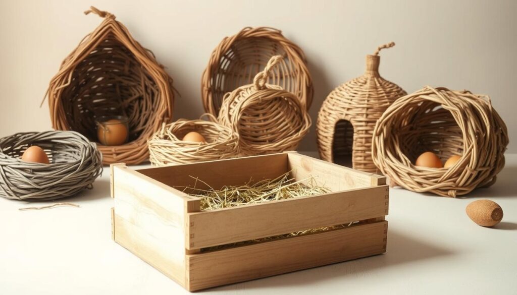 nests for laying hens made by hand