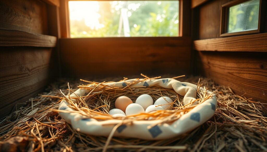 nests for laying hens made by hand