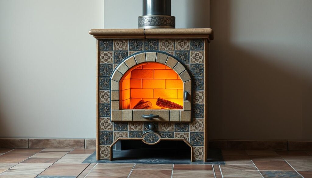 tiled stove