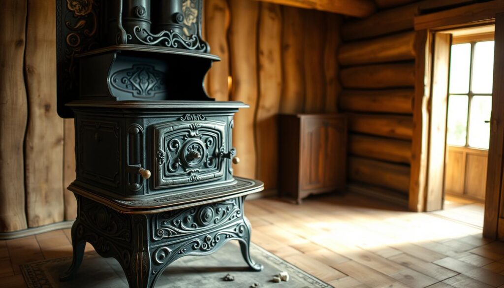 stove with a cooktop