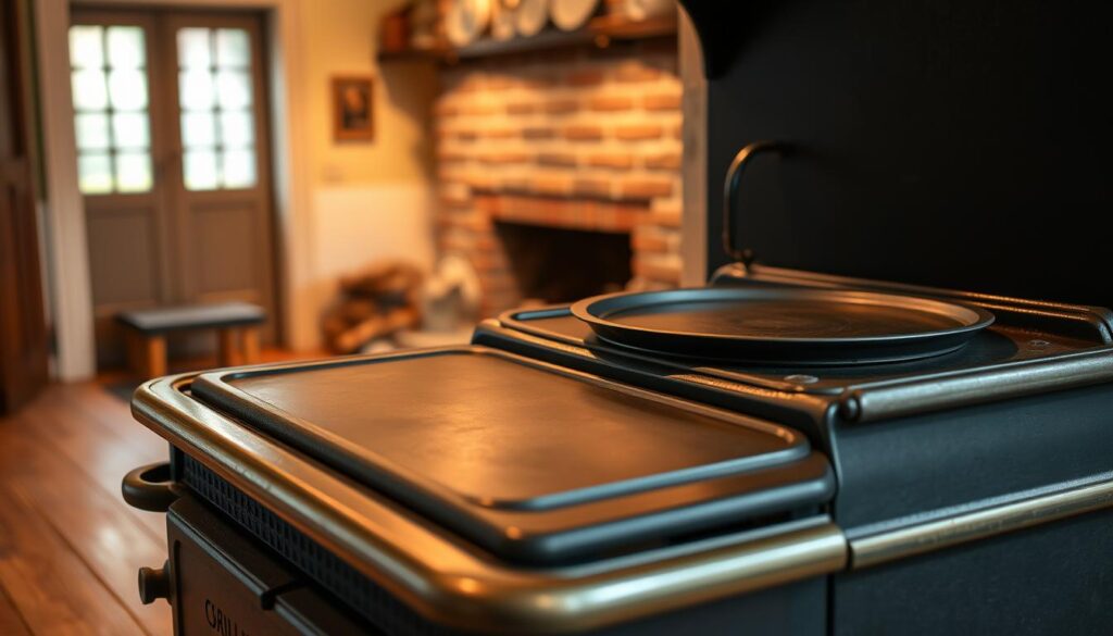 stove with a cooktop