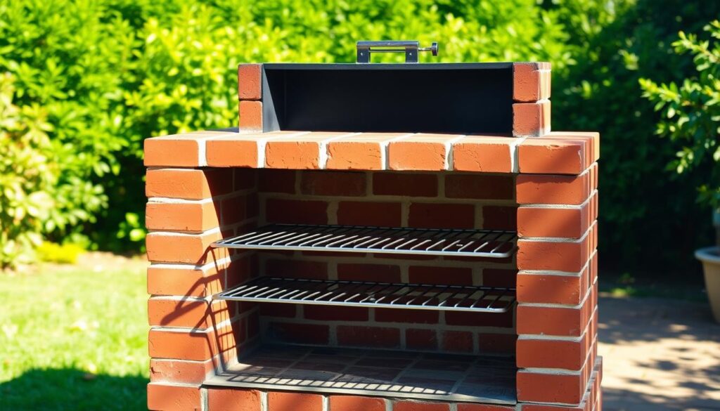 DIY brick barbecue