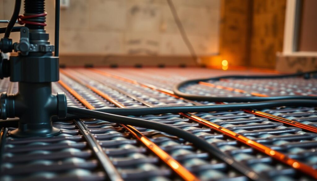 installation of underfloor heating