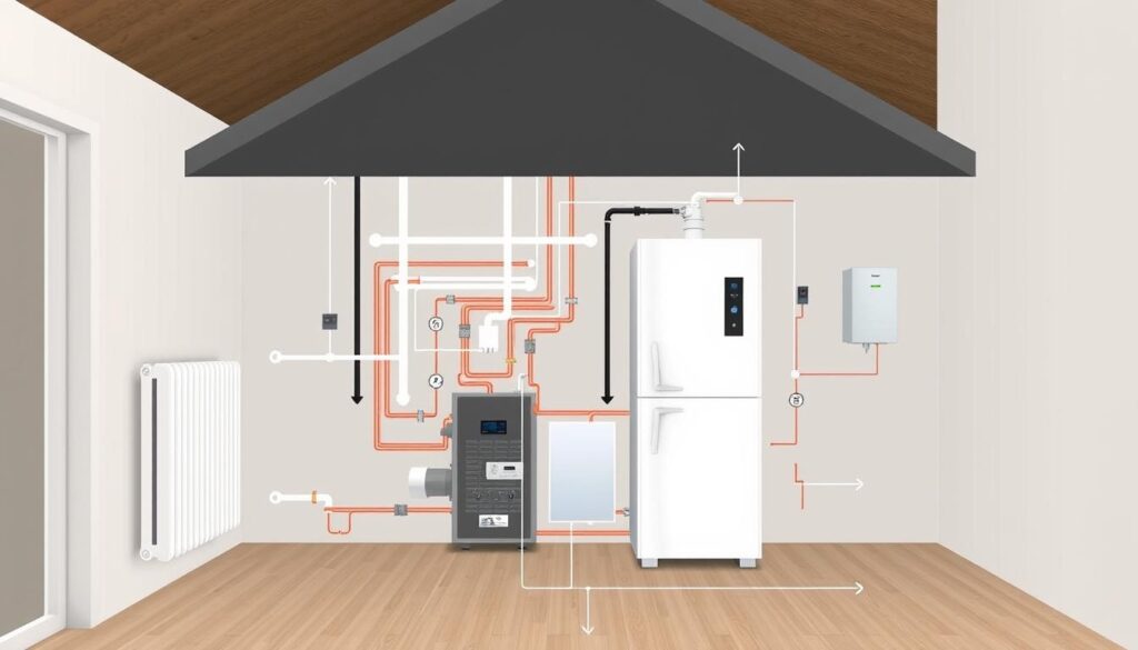 heating in a private house