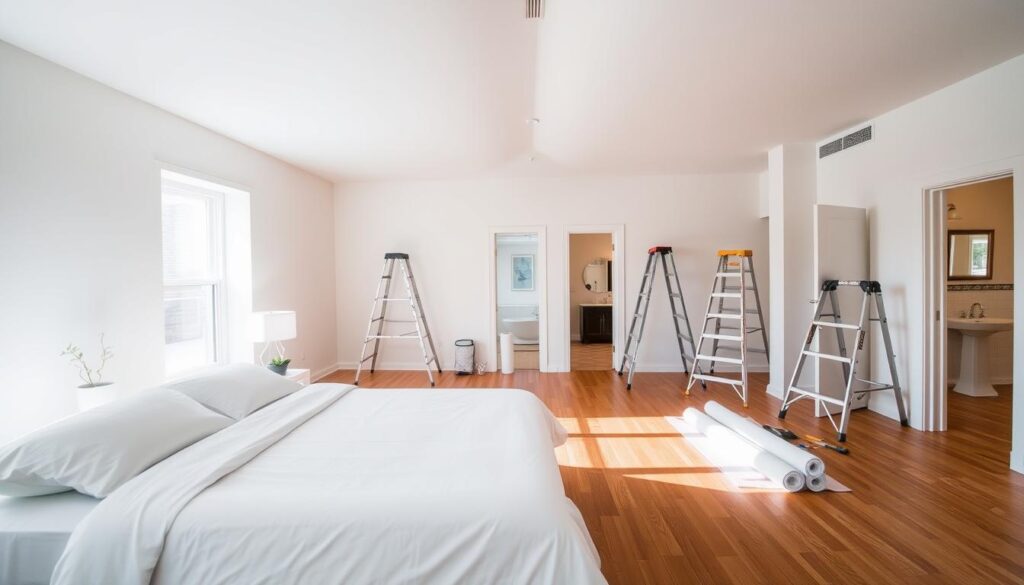 preparing the room for stretch ceiling installation