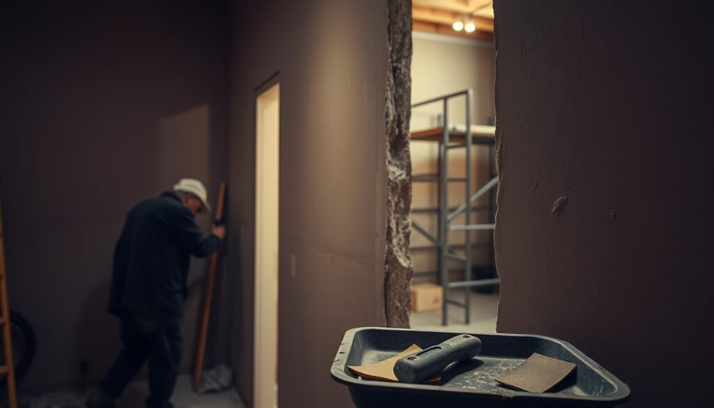 preparing the wall before applying plaster