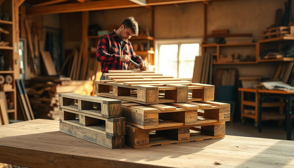 voorbereiding van pallets