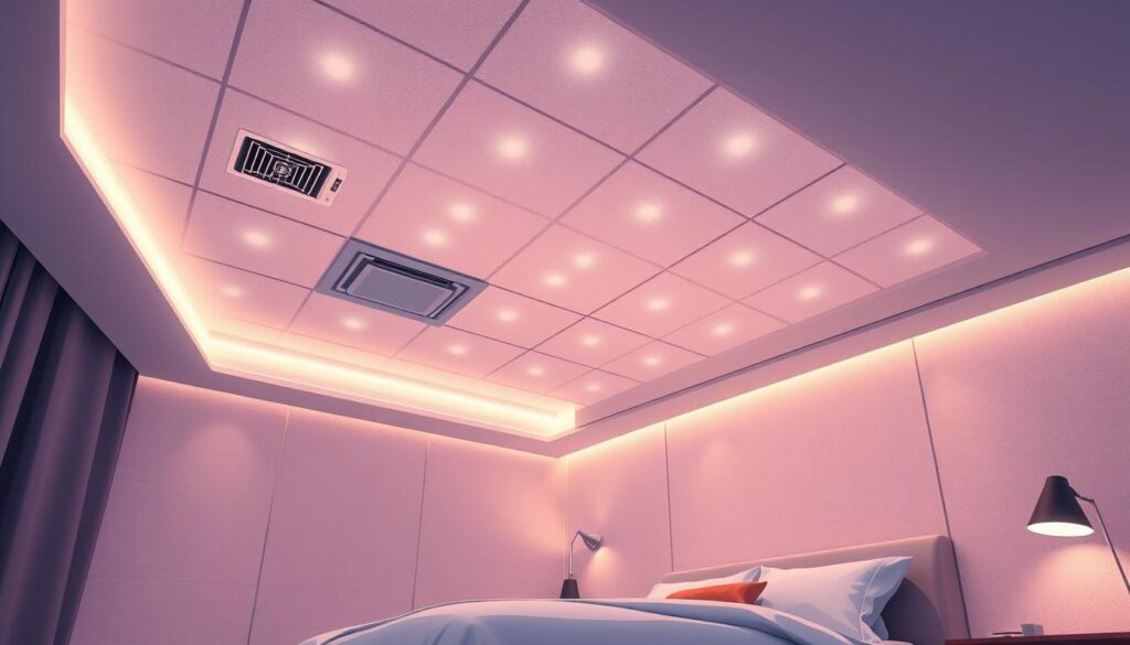 Suspended ceilings in bedroom design