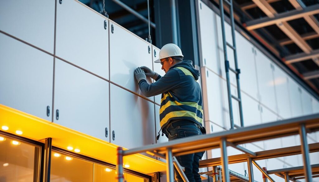 Processus d'installation des panneaux thermiques pour façades