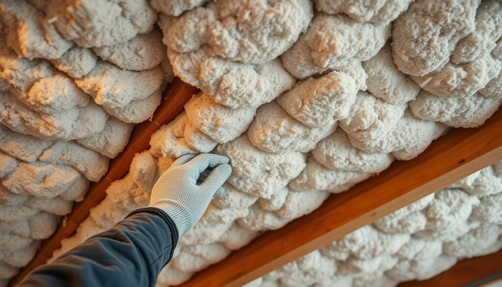 insulating the ceiling with mineral wool