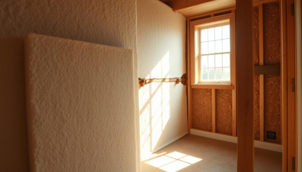 insulating walls from the inside with polystyrene foam